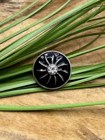 Bouton pression soleil noir interchangeable